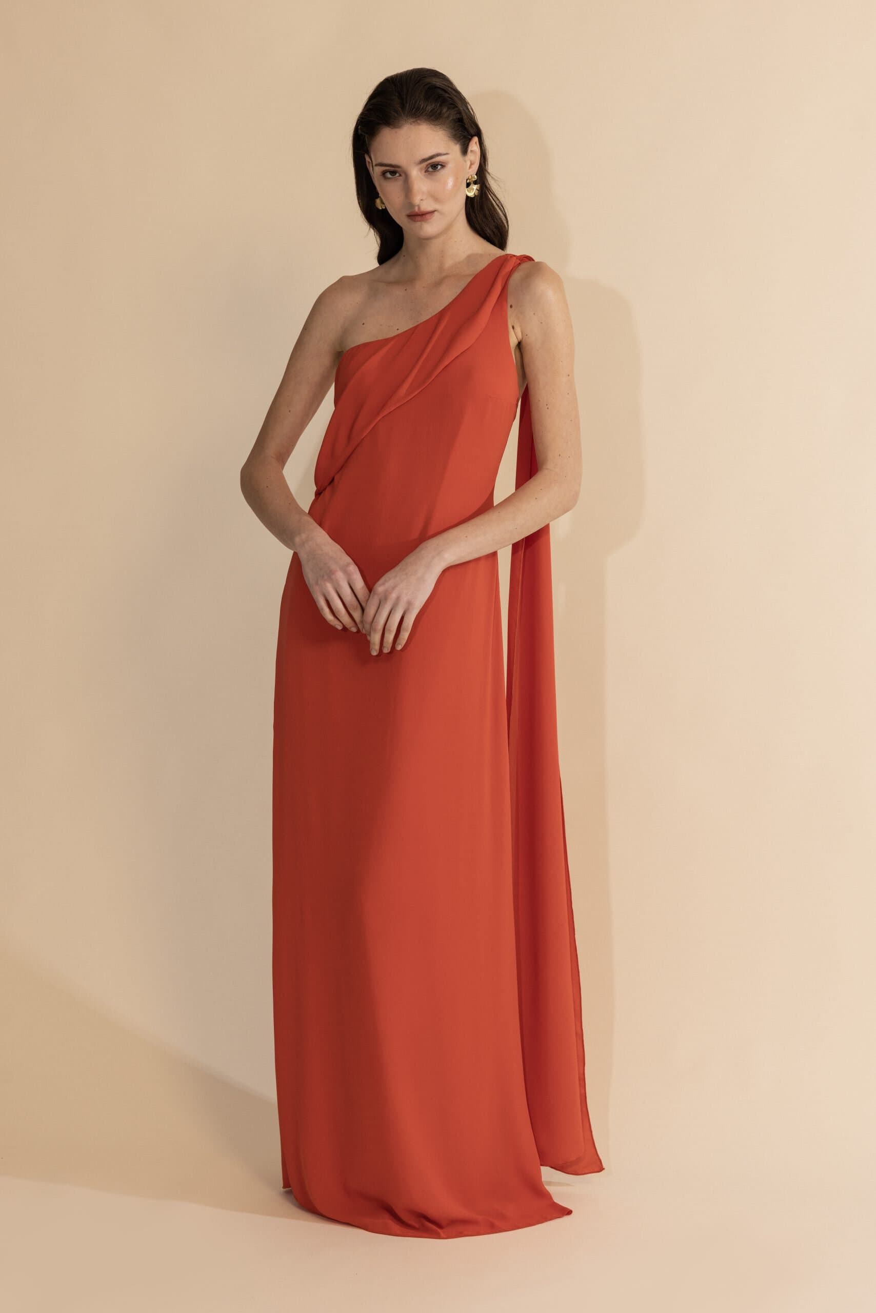 SOLSTICE DRESS BURNT ORANGE - Image 2