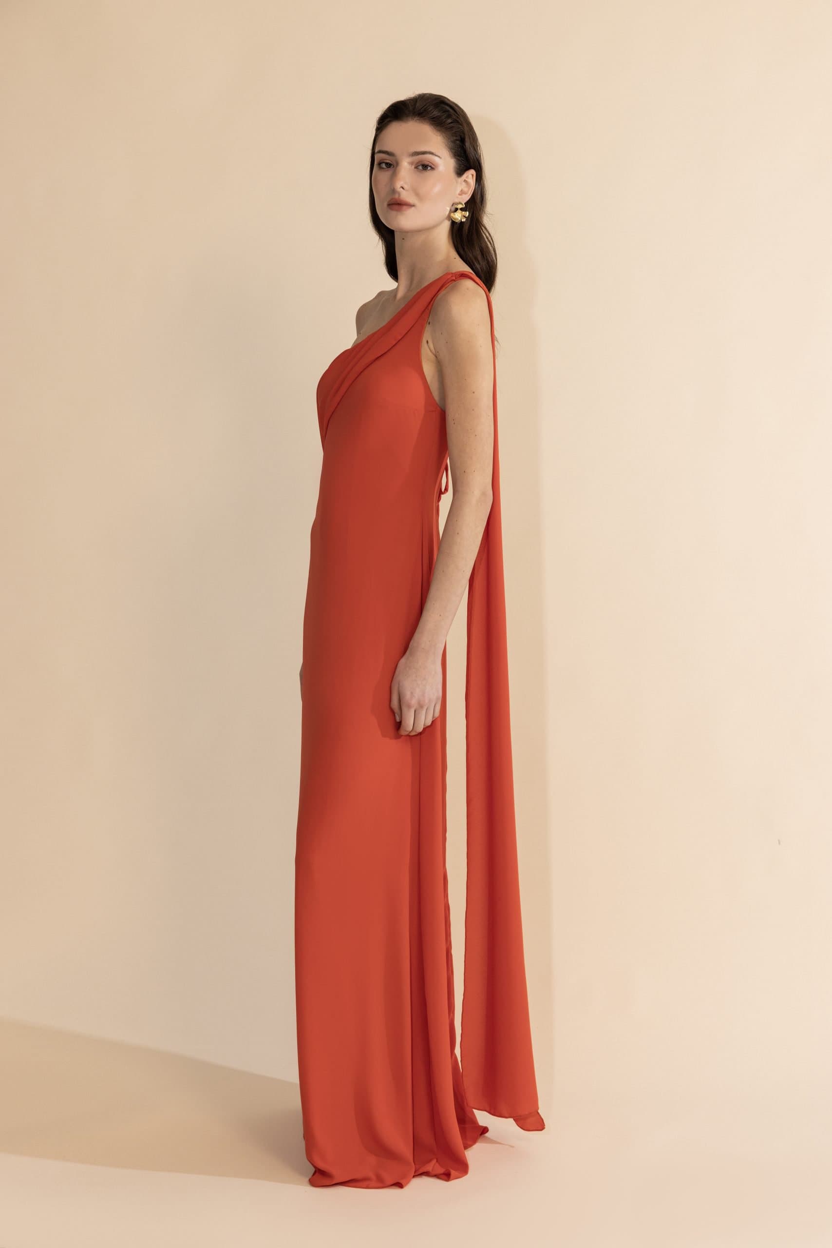 SOLSTICE DRESS BURNT ORANGE - Image 4