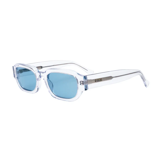 MYKONOS IN CRYSTAL GREY WITH KYANO BLUE LENSES - Image 3