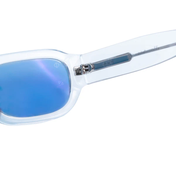 MYKONOS IN CRYSTAL GREY WITH KYANO BLUE LENSES - Image 5