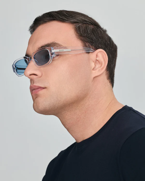 MYKONOS IN CRYSTAL GREY WITH KYANO BLUE LENSES - Image 6
