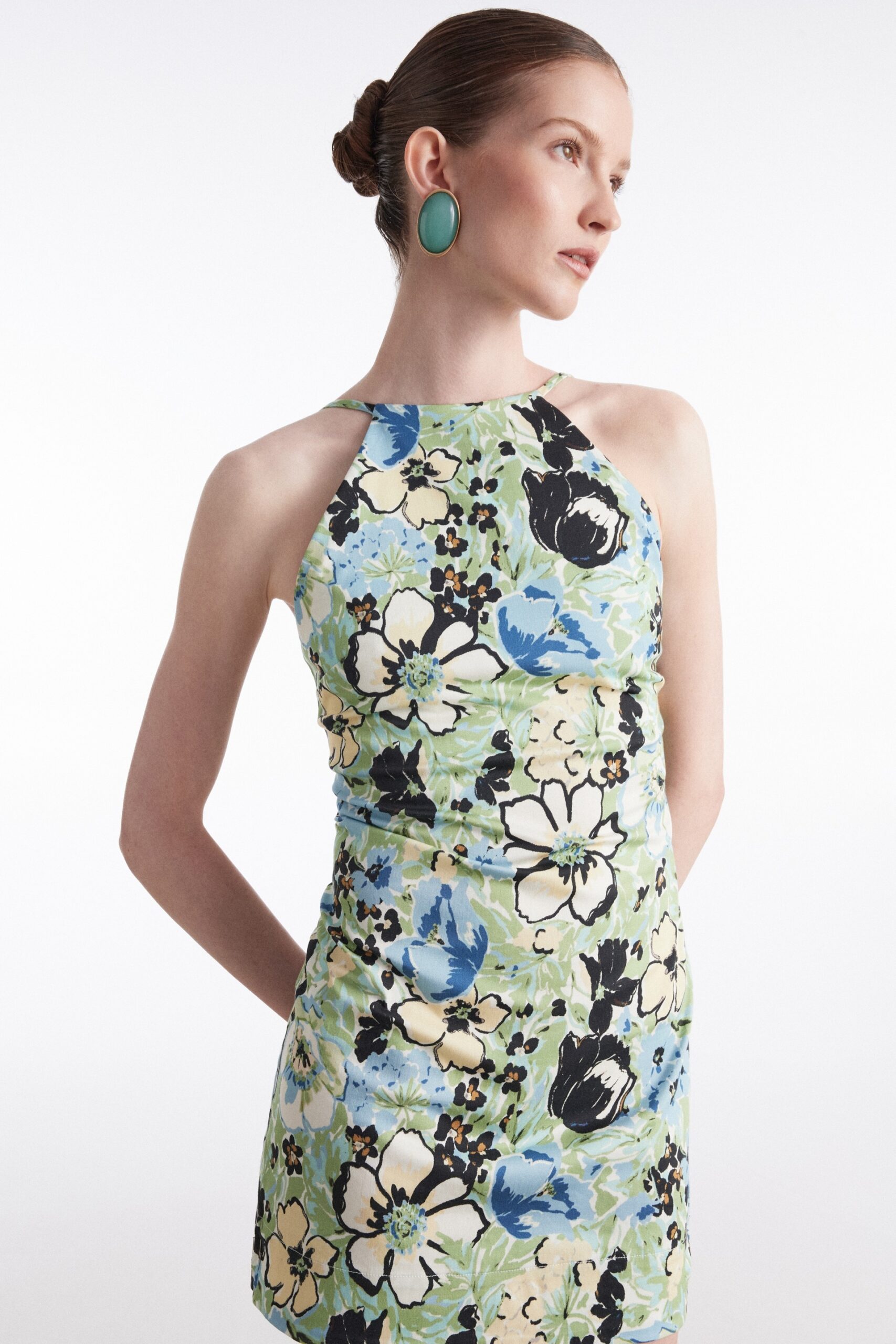 ALICE MINI DRESS FLORAL BLUE - Image 2