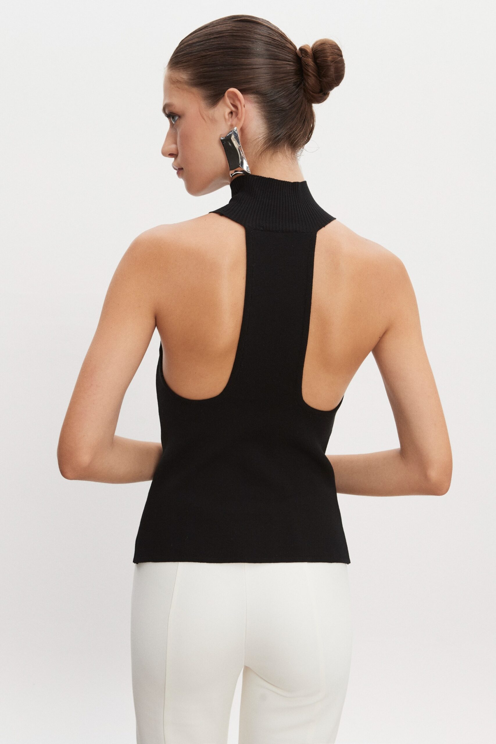 HEAVEN KNITTED TOP BLACK - Image 2