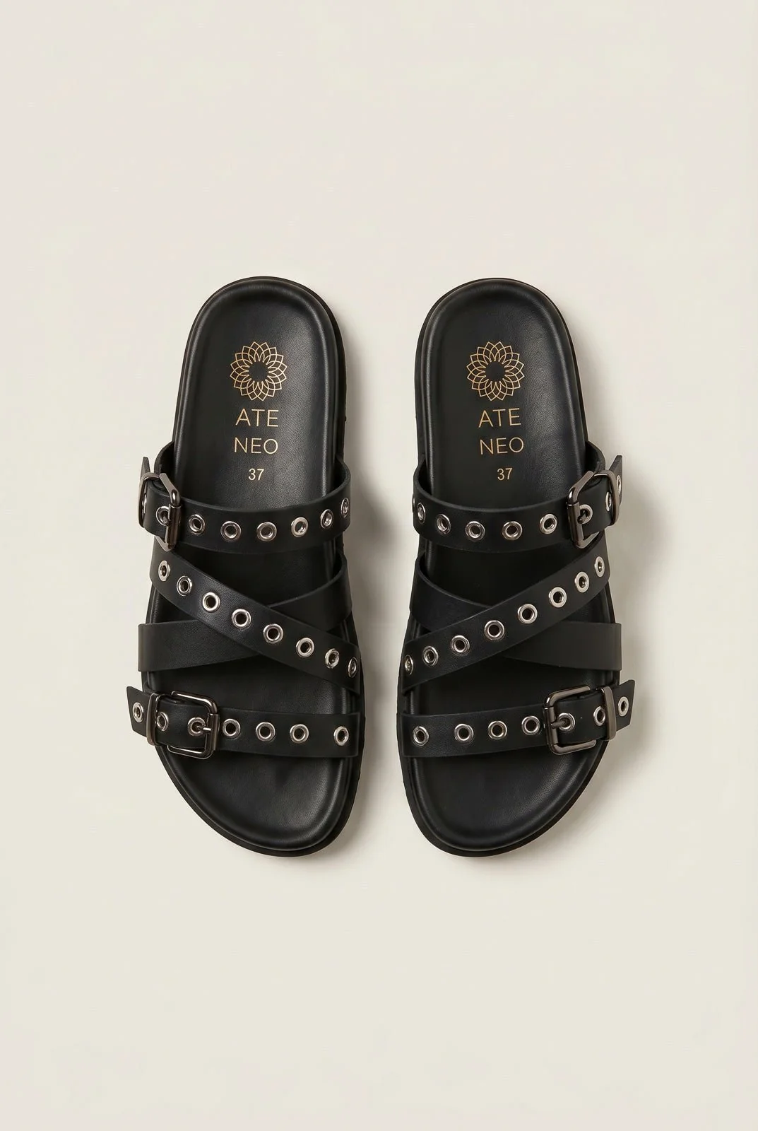 STUDDED BUCKLE SANDALS - Image 3